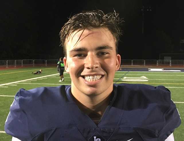 Lake Oswego's Jackson Laurent threw for 152 yards and one touchdown Friday.