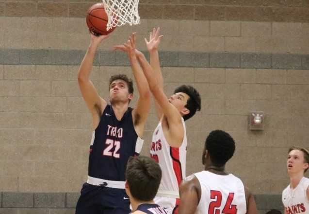 Michael Irvine, a transfer from Hosanna Christian, leads Triad in scoring at 18 points per game. (Courtesy Triad School)