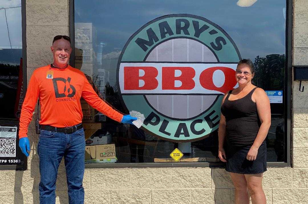 Mary O'Brien of Mary's Place BBQ is among the local business owners working with Dave Heard in the gift-card program.