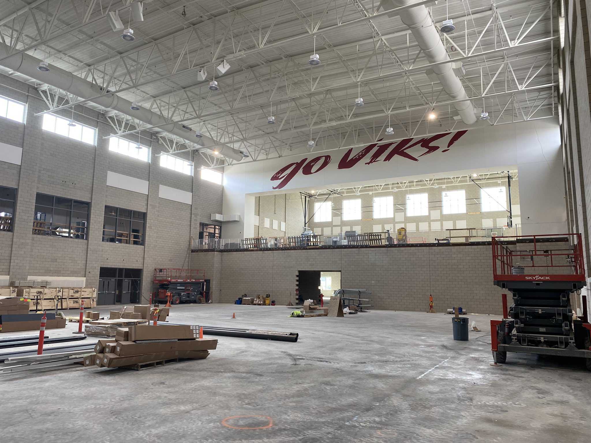 Construction on the North Salem gym is scheduled to be completed in August. (Photo courtesy North Salem HS)