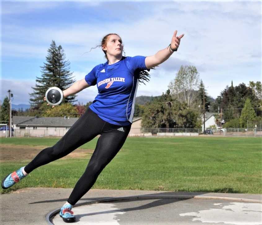 Hidden Valley senior Kaiah Fisher ranks fifth in the nation in the discus.