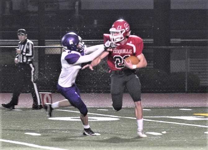 Coquille's Gunner Yates is averaging 240.9 rushing yards per game and 18.3 yards per carry. (John Gunther/The World)