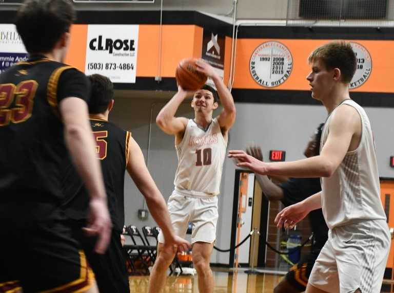 Silverton's Jordan McCarty shoots a three-pointer in Monday's win over Crescent Valley. (Photo by Jeremy McDonald)
