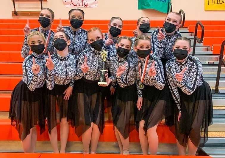 Highlight Leah Hill and her teammates earned first place in the 4A division for their performance of Kaleidoscope.