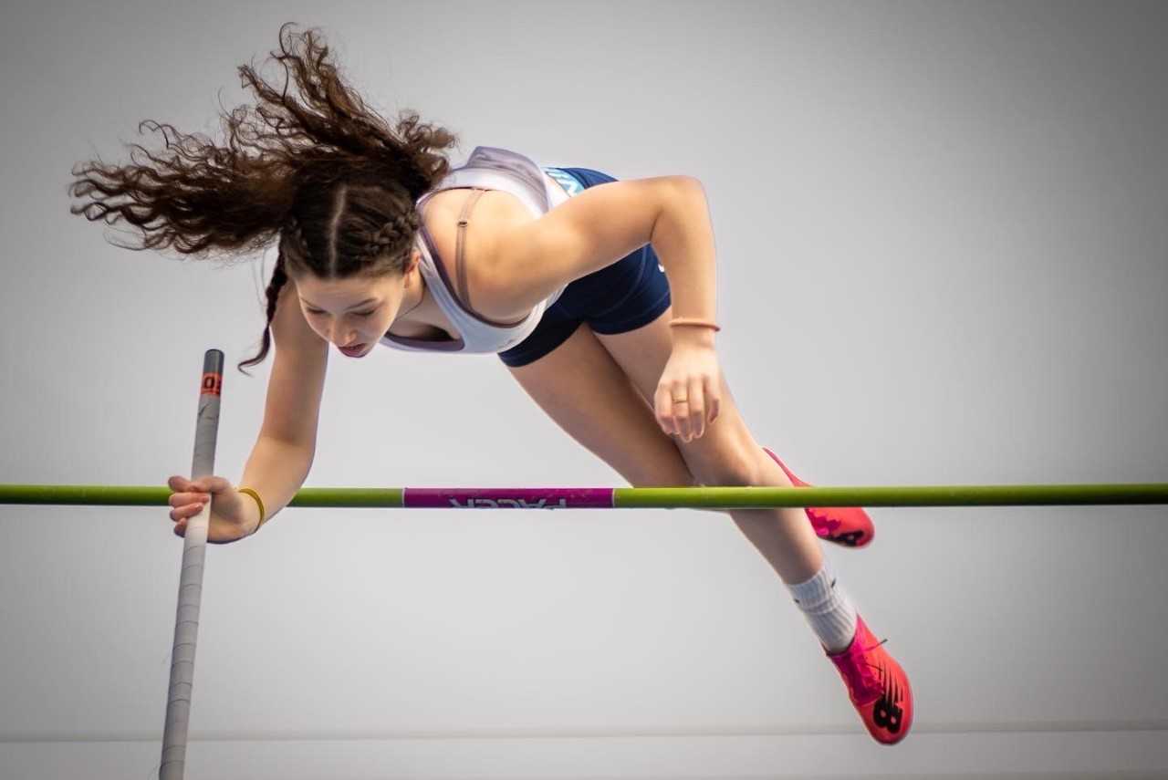 Addison Kleinke cleared 13-6 at the Florence Street Vault, beating her previous best of 13-1. (Photo by Brynn Kleinke)