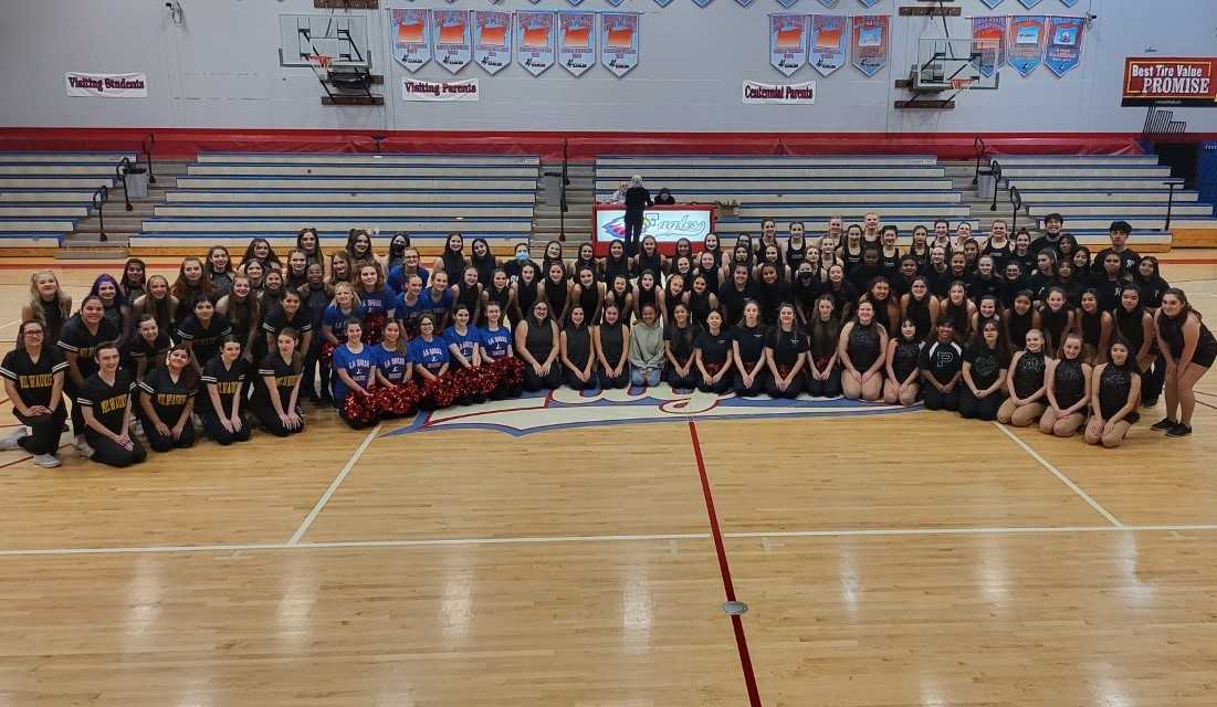 Dance teams from the 5A Northwest Oregon Conference gathered to start the season with at Centennial High School.