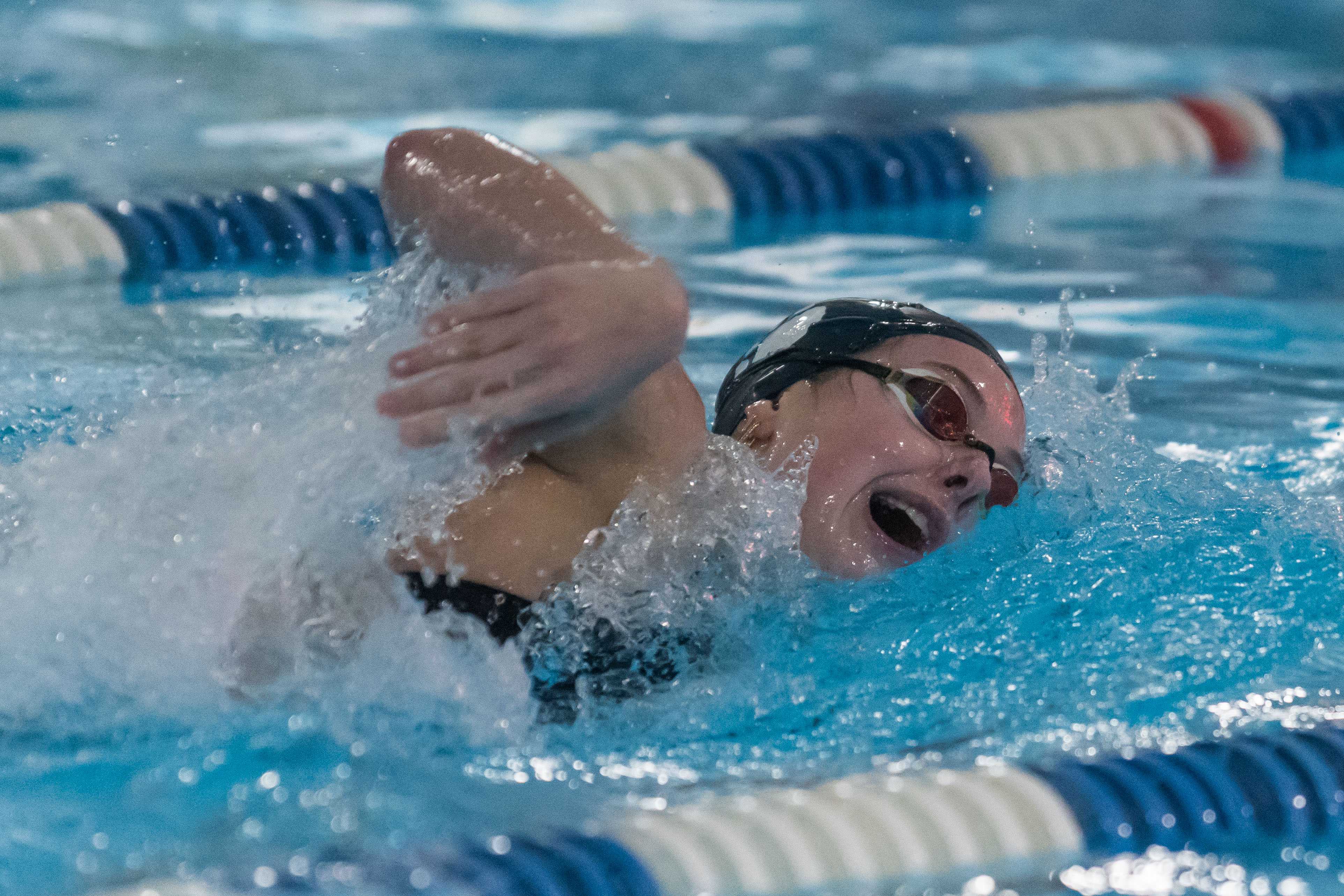 Helena Jones' best time in the 100 freestyle (49.36) is faster than the OSAA meet record (49.46). (Photo by Greg Artman)