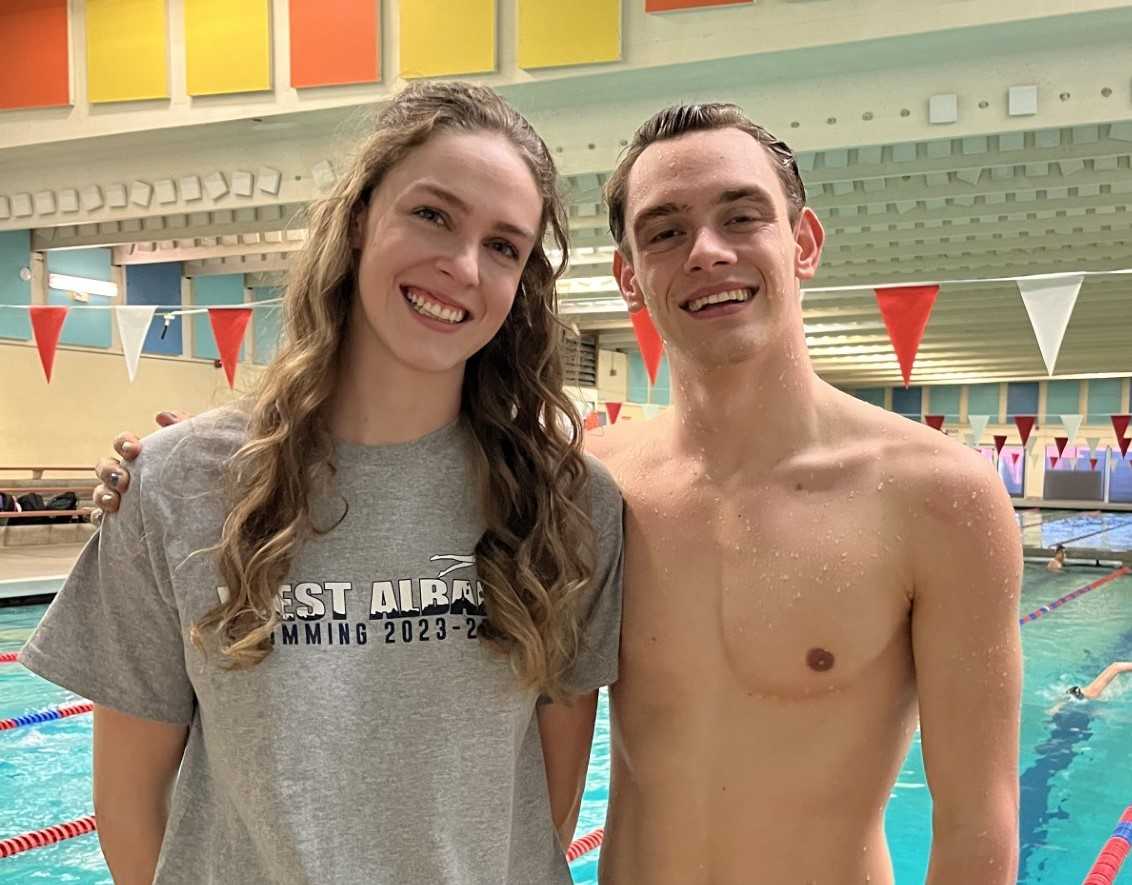 West Albany's Conner Dickerson has been coached by his sister, Bailey, in swimming and water polo the last two seasons.