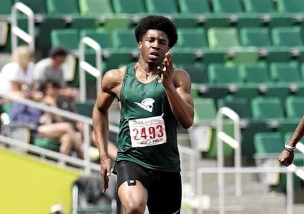 West Salem's Mihaly Akpamgbo has run the 200 meters in 21.57 seconds, No. 26 all-time in the state. (Photo by Jon Olson0