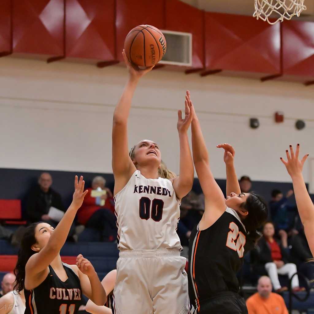 Sophia Carley scored 25 points for Kennedy on Monday. (Photo by Andre Panse)