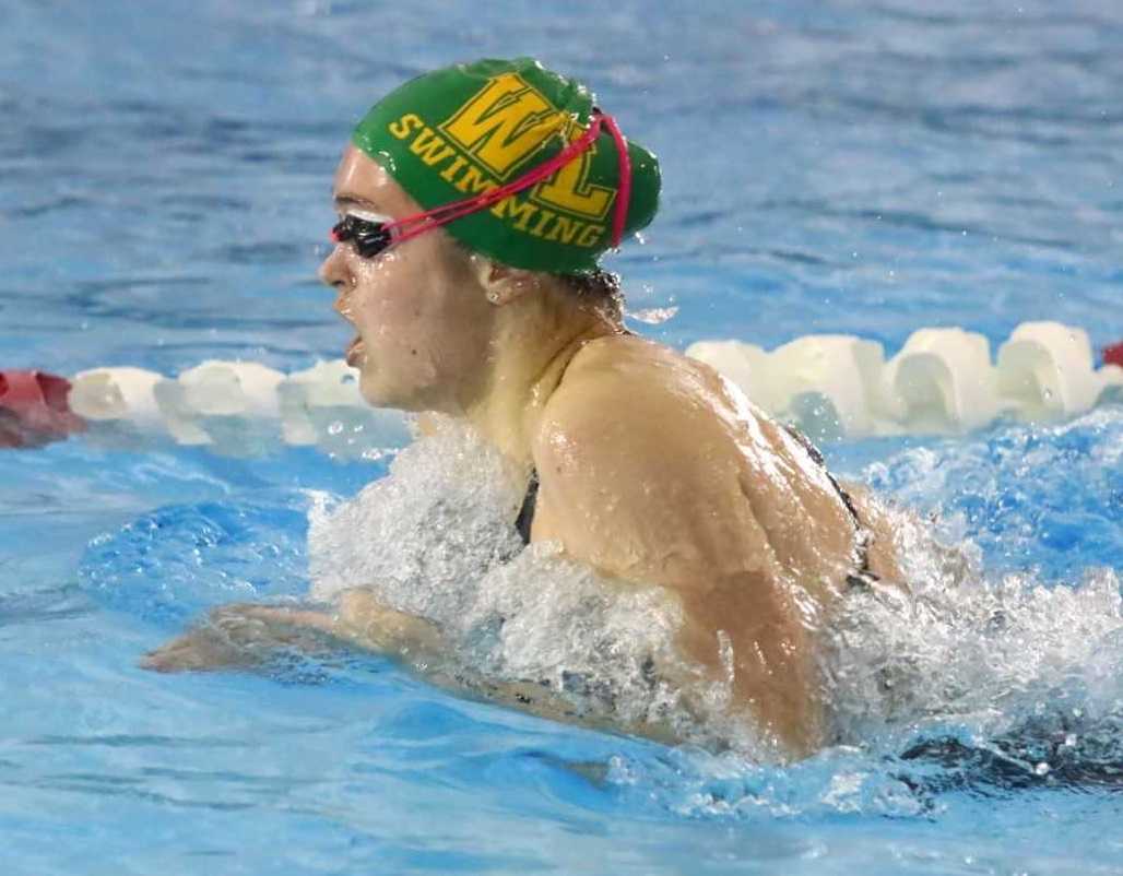 West Linn's Kate Laderoute is a title contender in the 200-yard IM and 100 backstroke. (NW Sports Photography)