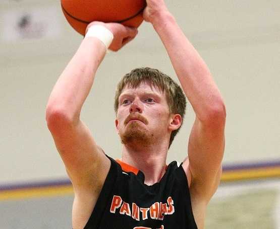 Levi Burke scored a game-high 15 points in Prairie City's win over Sherman. (NW Sports Photography)