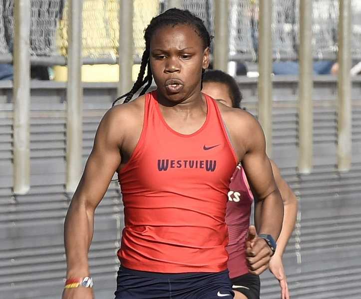 Westview's Colleen Uzoekwe is ranked in the state's top five in the 100 and 200 meters. (Photo courtesy Westview High School)