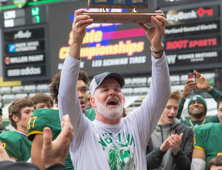 Chris Miller guided West Linn to a 14-0 record and 6A title in 2016. (Photo by Brad Cantor)