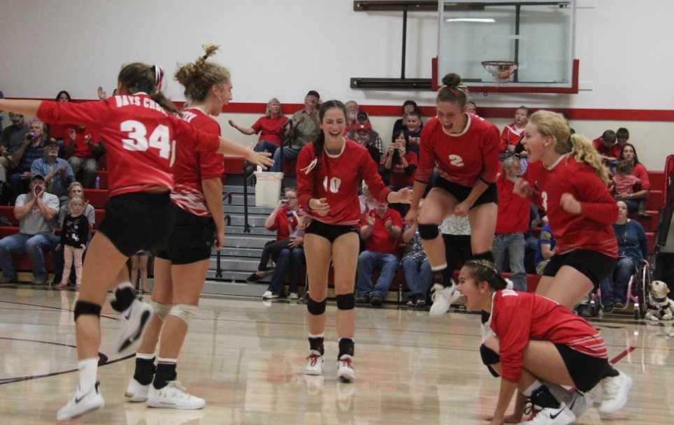 Days Creek's volleyball team has won 66 of 75 sets this season. (Photo by Debbie Fuller)