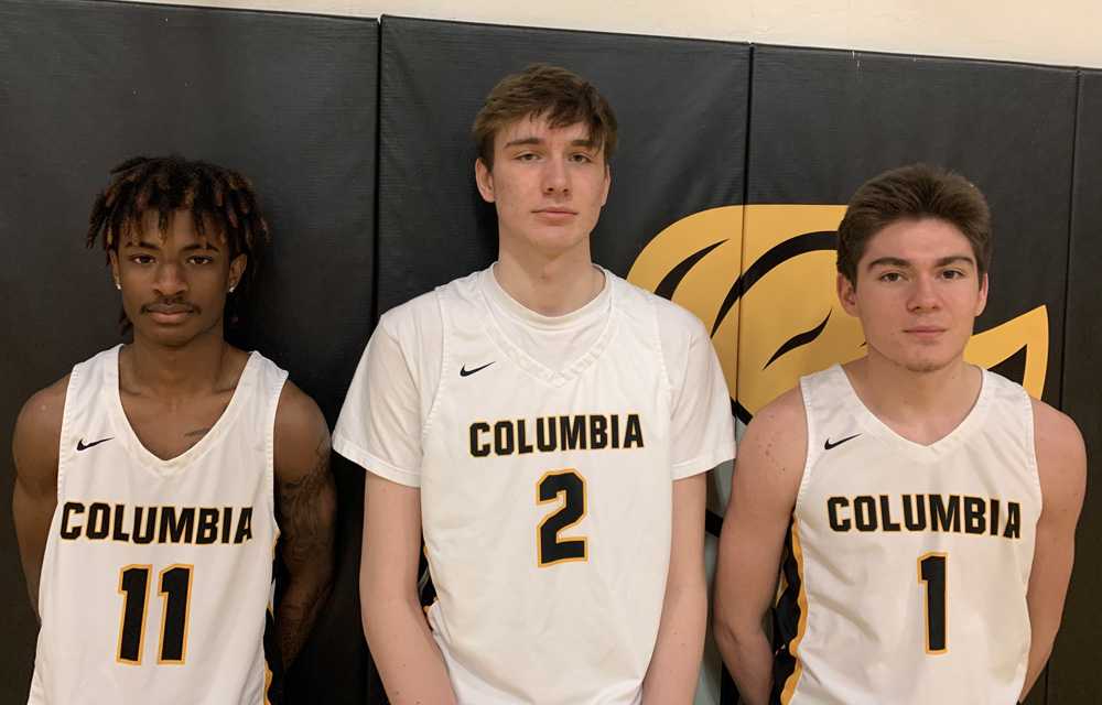Columbia Christian trio Freddie Jackson (left), Mo Hartwich (center) and Isiah Mariscal have something to prove in Pendleton thi