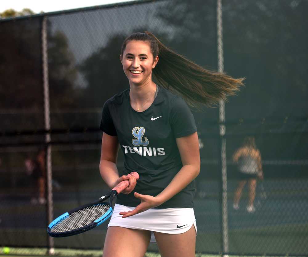 Nicole Rogers didn't play competitive tennis until her freshman year at Lakeridge. Photo by Jenny Li