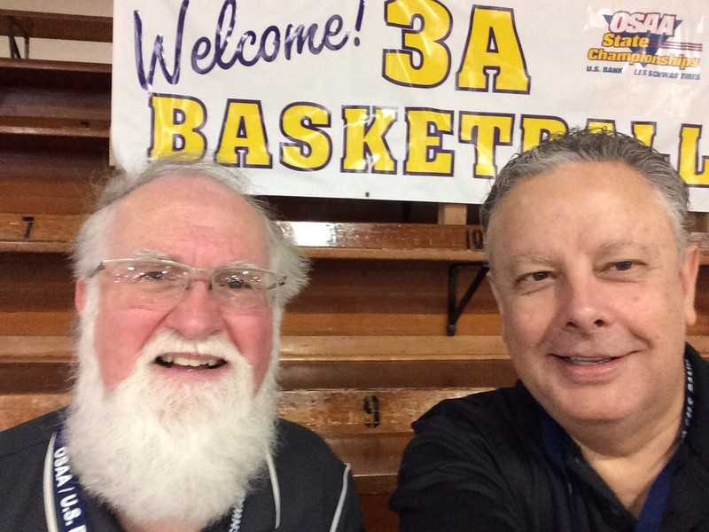 Dave Walker (right) with longtime friend and fellow broadcaster Ron Nance.
