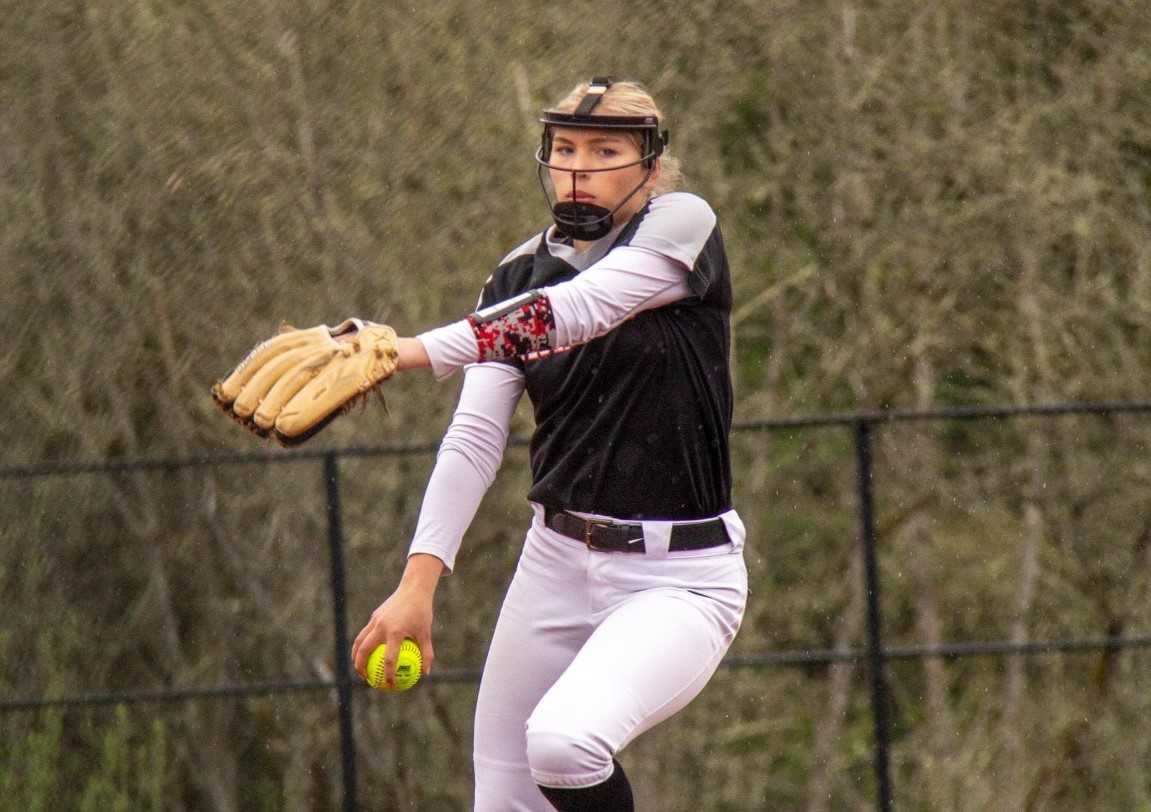 Oregon City sophomore pitcher Lily Riley has not allowed an earned run in four playoff games. (Photo by Taylor Balfour)