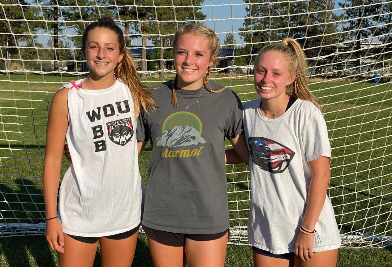 Caldera is off to an impressive start behind captains (from left) Kylee Jerome, Lola Maniscalco and Hadley Williams.