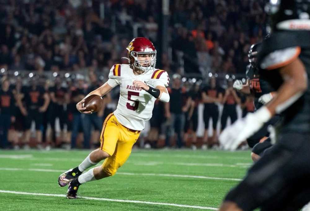 Crescent Valley QB Rocco McClave had a Friday to remember in Week 6, accounting 594 yards of total offense and all 8 Raider TDs