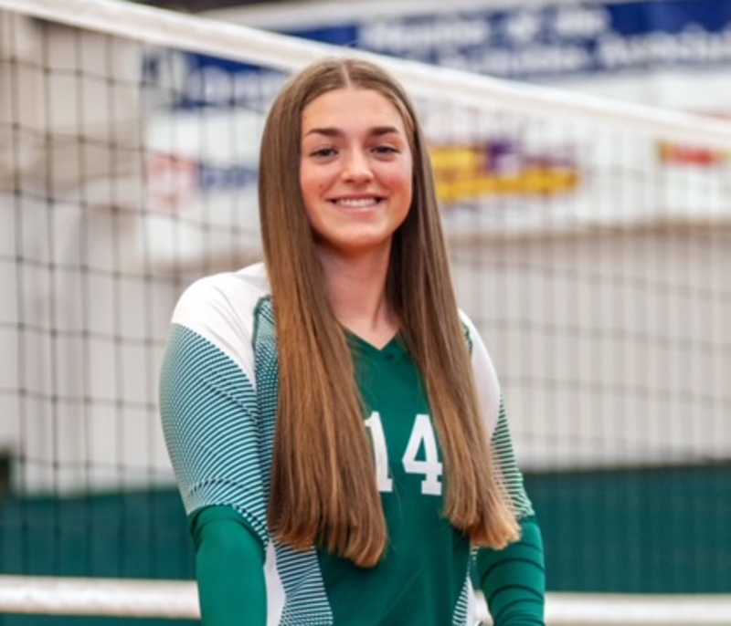 Salem Academy senior star Aly Herber leads the state in kills and shows up in three other categories as well