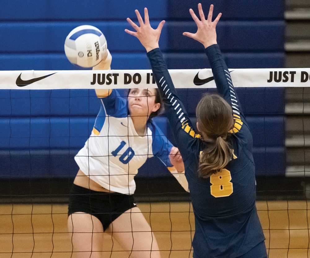Crook County middle Mackenzie Jonas was No. 2 in kills iin the state. Photo by Lon Austin (Central Oregonian)