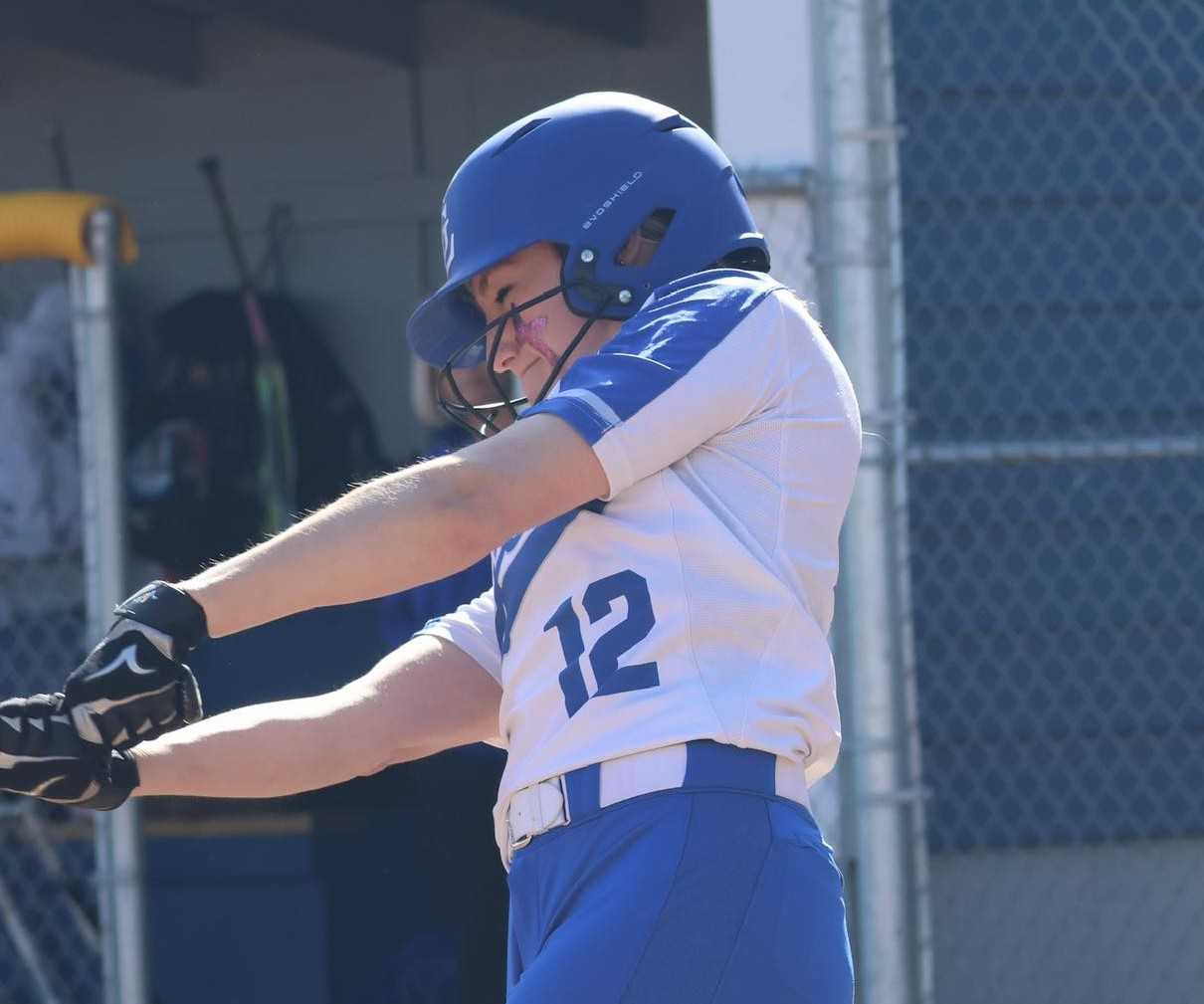 La Grande senior catcher Marti Anderson leads her team in home runs (seven) and RBIs (32). (Photo courtesy La Grande HS)