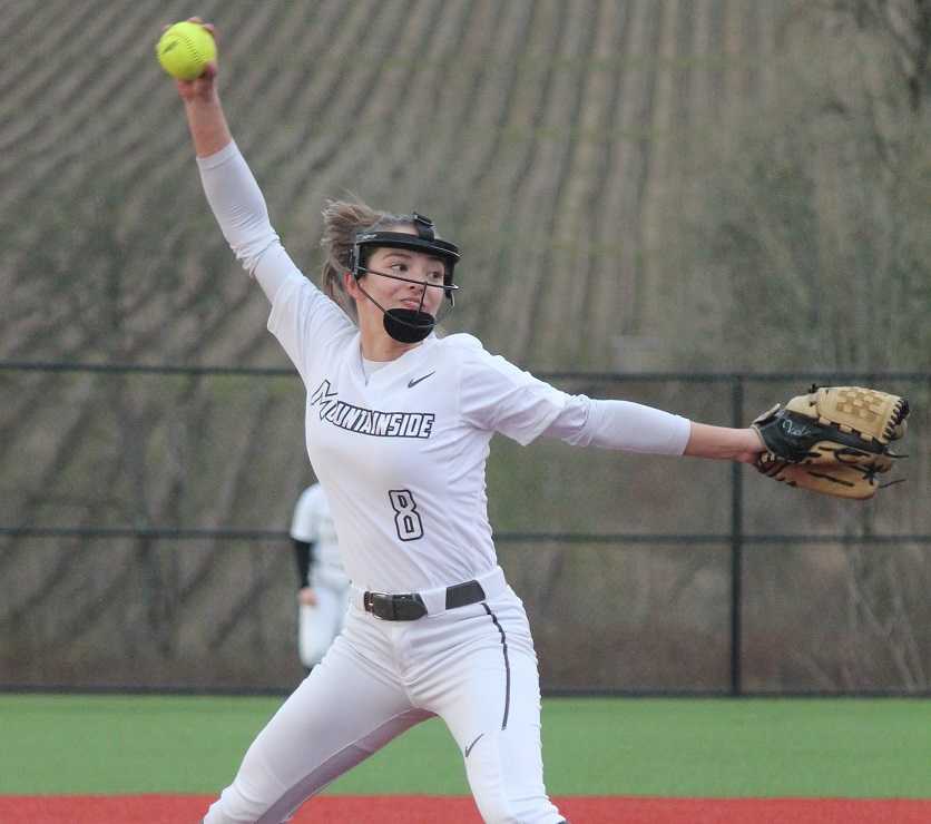 Mountainside junior Kacie Schmidt had 12 strikeouts in a win over Tigard.