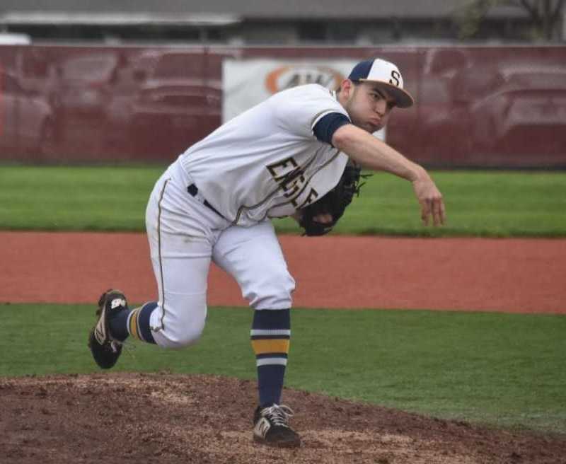 Jared Mitchell struck out 10 in six innings for Stayton on Monday. (Photo by Jeremy McDonald)