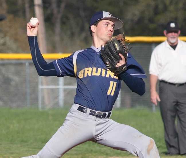 Senior Roman Worthey, a fourth-year starter, is part of a dominant pitching staff. (Courtesy Brookings-Harbor High School)