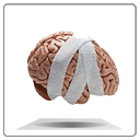 Brain wrapped in bandages